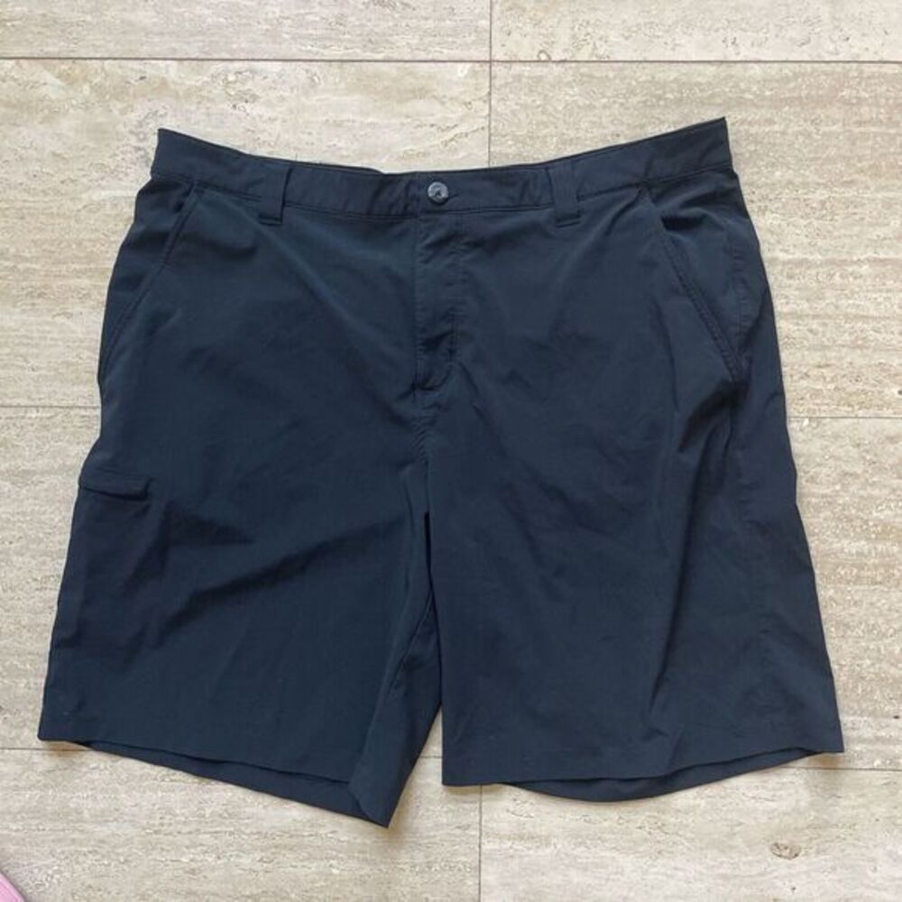 Columbia Shorts Mens 40 Black PFG Omni Shield Hybrid Fishing Boating Golfing 10"